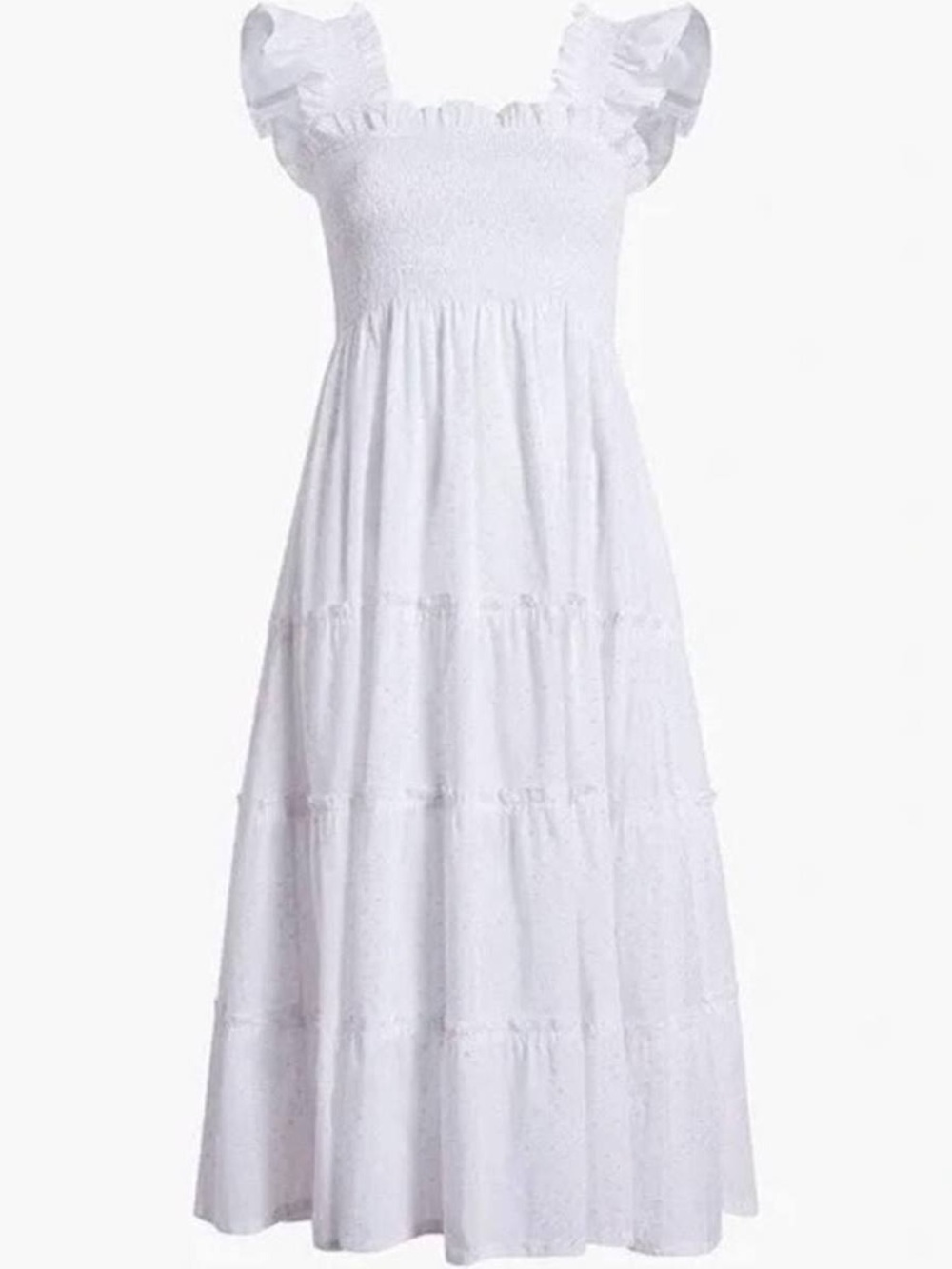 Hill House White Ellie Original White Dot Nap Dress - L